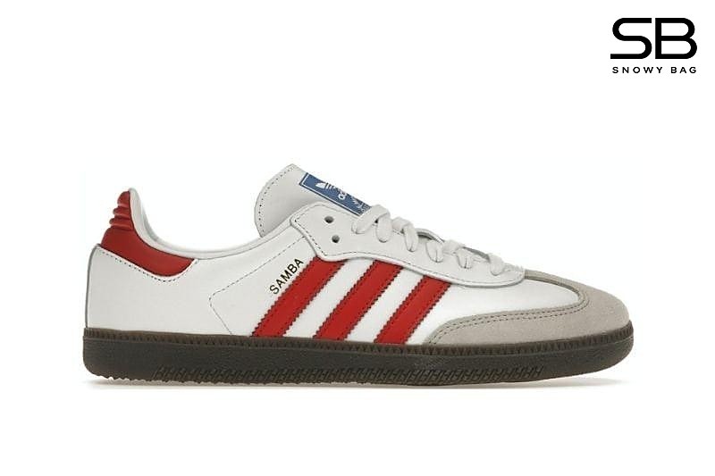 Giày adidas Samba OG White Better Scarlet Trắng Đỏ phong cách thể thao