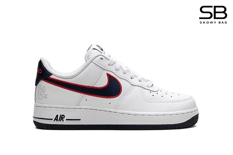 Giày Air Force 1 Low Houston Comets 4-Peat Trắng Đen Đỏ phong cách thể thao