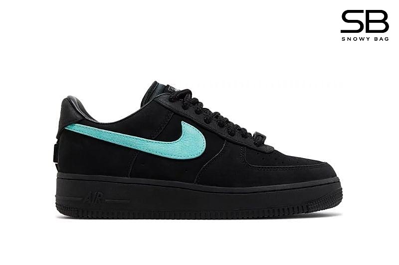 Giày Air Force 1 Low x Tiffany Đen Xanh Ngọc Bích với thiết kế sang trọng