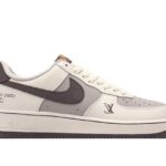 Giày Air Force 1 x Louis Vuitton Trắng Nâu kiểu dáng sang trọng