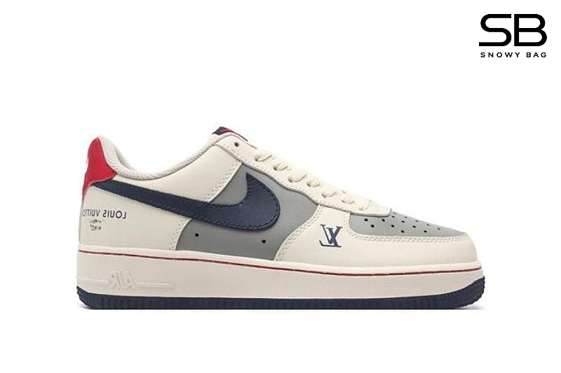 Giày Air Force 1 x Louis Vuitton Trắng Xám Đỏ sang trọng và đẳng cấp