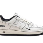 Giày Air Force 1 x Supreme Màu Trắng Viền Đen, phong cách thời thượng