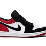 Giày Air Jordan 1 Black Toe Low Trắng Đen Đỏ chính hãng, phong cách thể thao