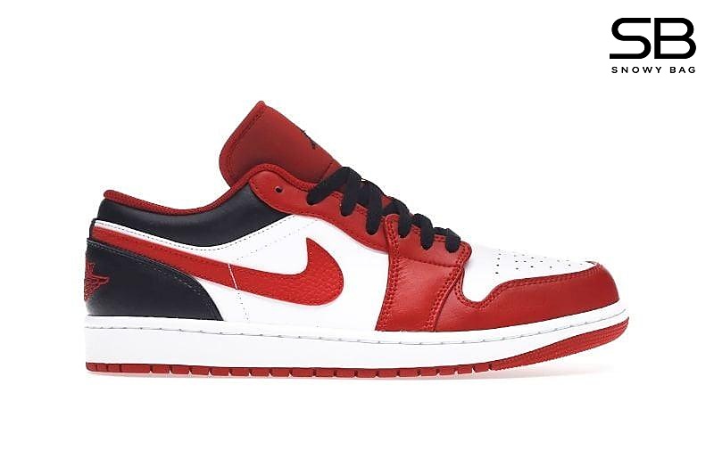 Giày Air Jordan 1 Low Bulls Đen Đỏ phong cách thể thao
