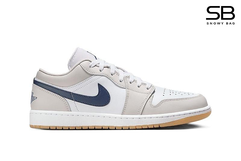 Giày Air Jordan 1 Low Georgetown Màu Xám Trắng Xanh thời thượng
