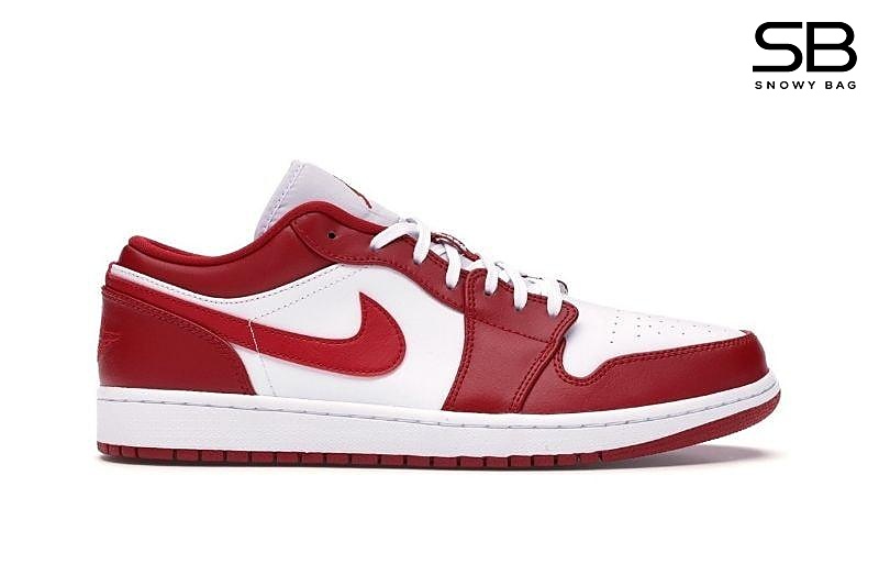 Giày Air Jordan 1 Low Gym Red Trắng Đỏ, thiết kế thể thao nổi bật