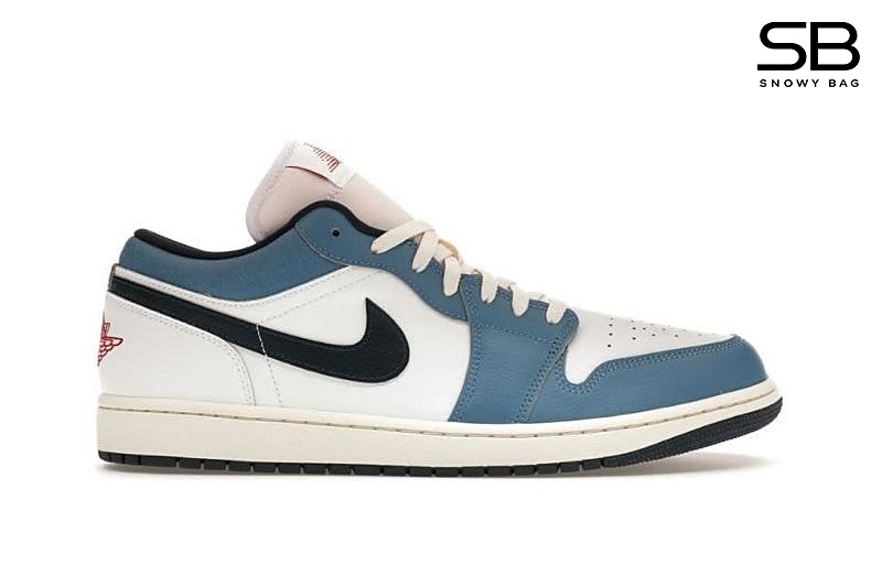 Giày Air Jordan 1 Low Motion Màu Trắng Xanh Dương đẹp mắt