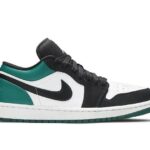 Giày Air Jordan 1 Low Mystic Green Đen Xanh Lá, phong cách thể thao thời thượng.
