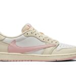 Giày Air Jordan 1 Low OG Travis Scott Muslin Shy Pink Trắng Hồng sang trọng