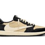 Giày Air Jordan 1 Low OG Travis Scott Pale Vanilla Đen Be sang trọng