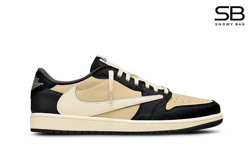 Giày Air Jordan 1 Low OG Travis Scott Pale Vanilla Đen Be sang trọng