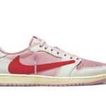 Giày Air Jordan 1 Low OG Travis Scott Shy Pink University Red thời trang đẳng cấp