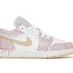 Giày Air Jordan 1 Low Paint Drip Vani Dâu Tây Hồng đẹp mắt