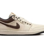 Giày Air Jordan 1 Low Premium Pale Ivory Baroque Brown Kem Nâu sang trọng và thời thượng