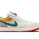 Giày Air Jordan 1 Low Premium Sail Yellow Ochre Màu Kem Vàng sang trọng