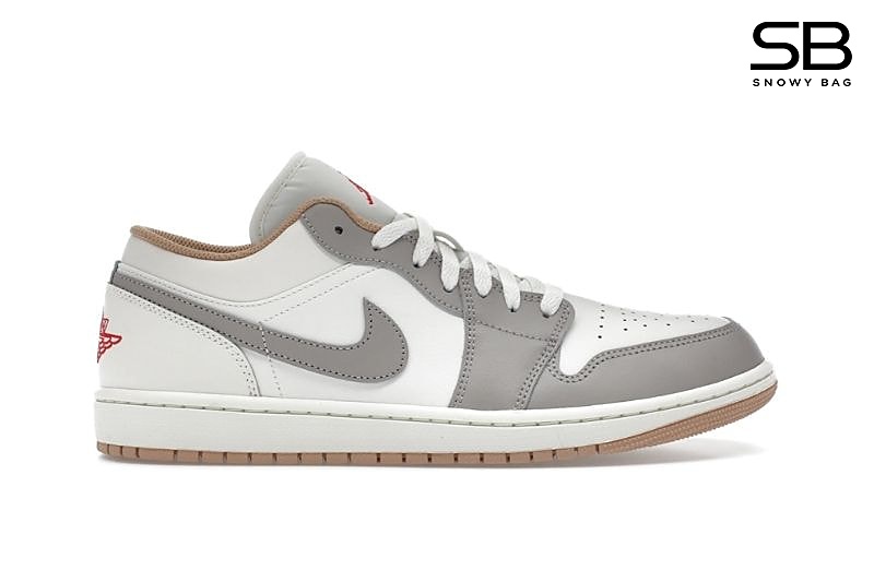 Giày Air Jordan 1 Low Red College Grey Xám Trắng đẹp mắt và thời thượng