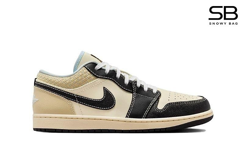 Giày Air Jordan 1 Low SE Coconut Milk Black Màu Be Đen đẹp mắt