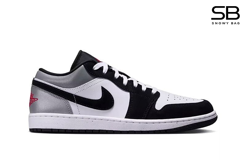Giày Air Jordan 1 Low SE Fire Red Black Matte Silver Đen Trắng Bạc thời trang đẳng cấp