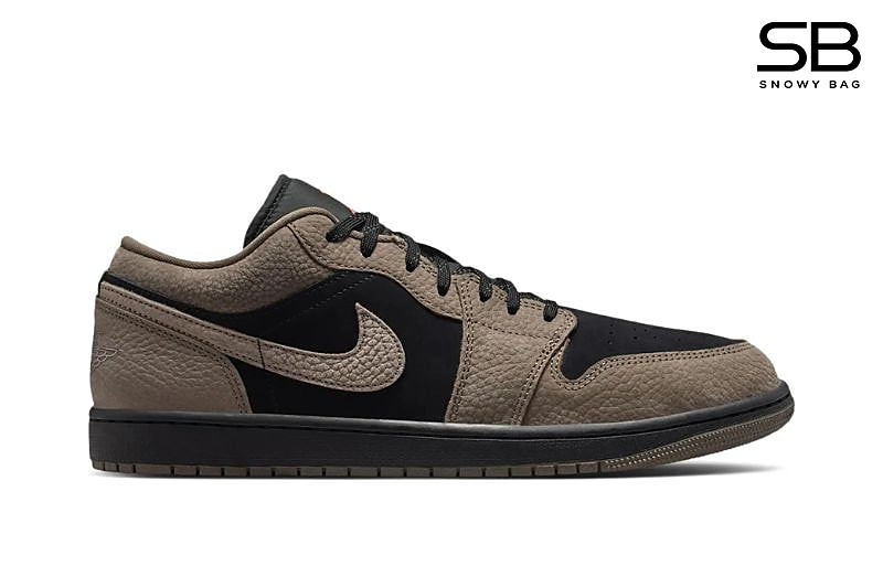 Giày Air Jordan 1 Low SE Olive Grey màu nâu đen đẹp mắt