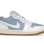 Giày Air Jordan 1 Low SE Worn Blue Màu Trắng Xanh Denim sang trọng
