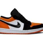 Giày Air Jordan 1 Low Shattered Backboard Cam Trắng Đen sang trọng