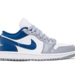 Giày Air Jordan 1 Low White Grey Blue Xám Xanh sang trọng và thời thượng