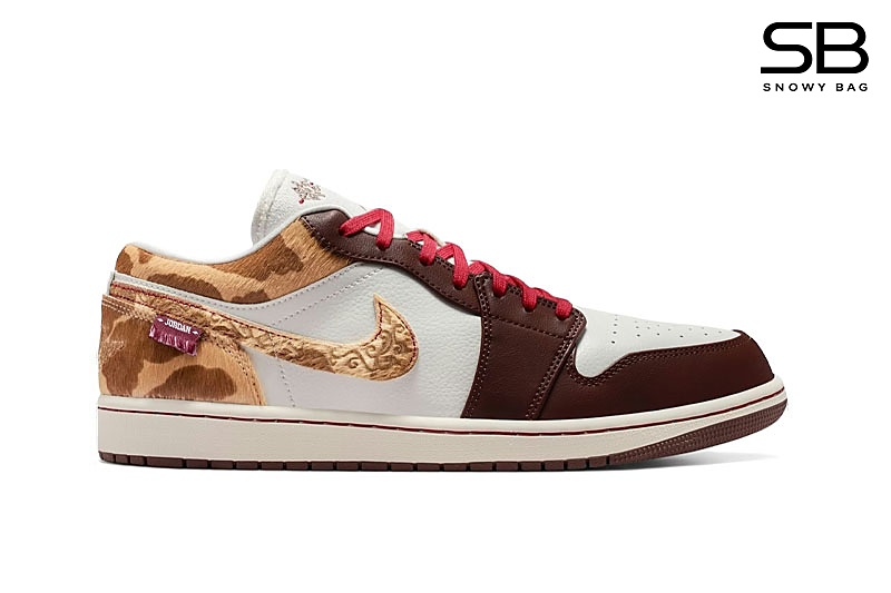 Giày Air Jordan 1 Low Year of the Horse Nâu với thiết kế độc đáo