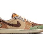 Giày Air Jordan 1 Low Zion Williamson Voodoo, thiết kế độc đáo và thời thượng.