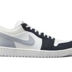 Giày Air Jordan 1 Sail Light Smoke Grey Xám Trắng Đen, phong cách thời thượng.