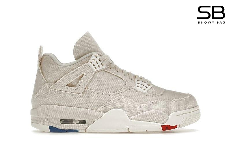 Giày Air Jordan 4 Blank Canvas Trắng Kem sang trọng và thời thượng