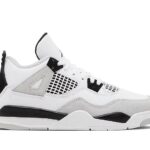 Giày Air Jordan 4 Military Black Trắng Đen thiết kế thể thao phong cách
