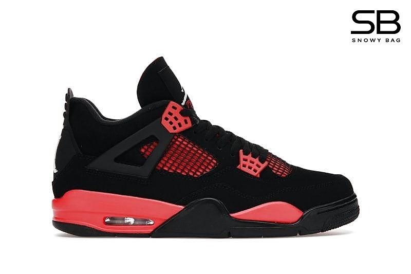 Giày Air Jordan 4 Red Thunder Đen Đỏ - phong cách thể thao đẳng cấp