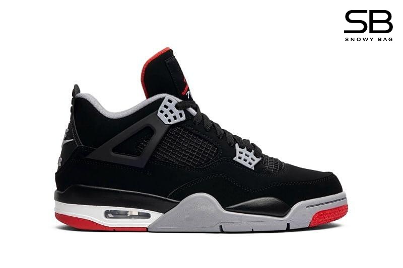 Giày Air Jordan 4 Retro Bred Đen Đỏ sang trọng và thời thượng