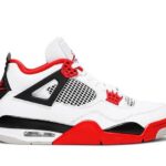 Giày Air Jordan 4 Retro Fire Red Trắng Đỏ thiết kế nổi bật