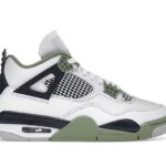 Giày Air Jordan 4 Retro Seafoam Trắng Xanh Rêu với thiết kế độc đáo