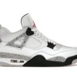 Giày Air Jordan 4 Retro White Cement Trắng Xám, phong cách thể thao hiện đại