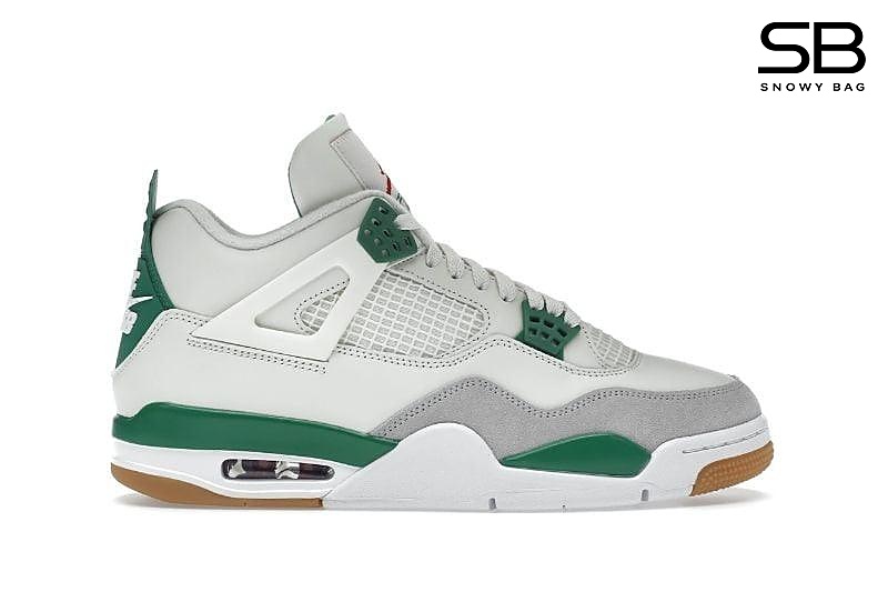 Giày Air Jordan 4 SB Pine Green Trắng Xanh đẹp mắt