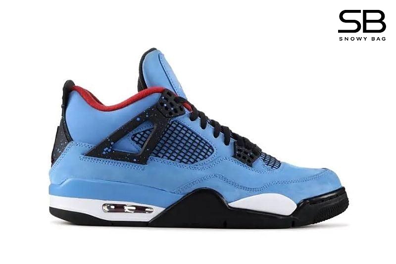 Giày Air Jordan 4 Travis Scott Cactus Jack, thiết kế độc đáo và phong cách.