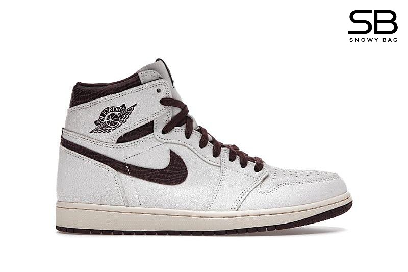 Giày Jordan 1 High A Ma Maniére Trắng Nâu sang trọng và đẳng cấp
