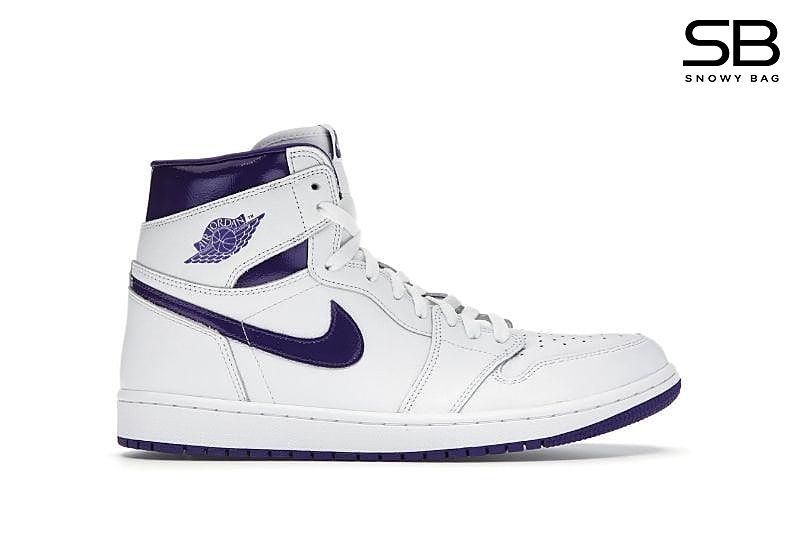 Giày Jordan 1 High Court Purple Trắng Tím đẹp mắt