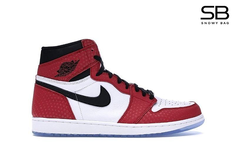 Giày Jordan 1 High Spiderman Trắng Đỏ với thiết kế độc đáo và trẻ trung
