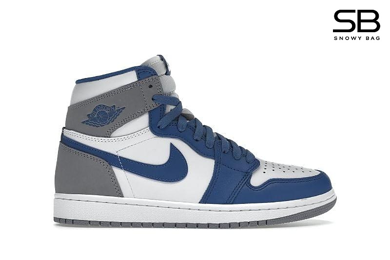 Giày Jordan 1 High True Blue Xanh Trắng Xám, phong cách thể thao đẳng cấp