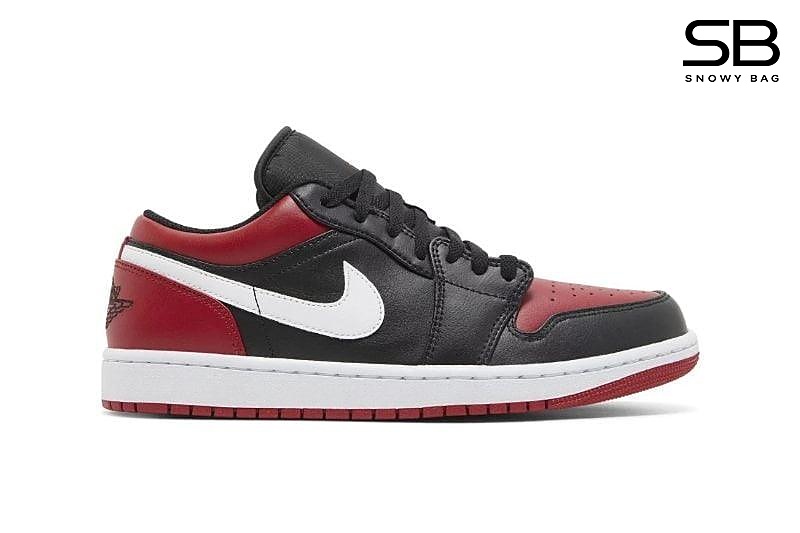 Giày Jordan 1 Low Alternate Bred Toe Đỏ Đen đẹp mắt