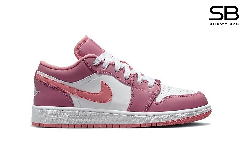 Giày Jordan 1 Low Desert Berry Hồng Trắng, phong cách trẻ trung, thời thượng