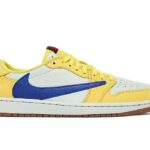 Giày Jordan 1 Low OG SP Travis Scott Màu Vàng Canary, thiết kế độc đáo và ấn tượng.
