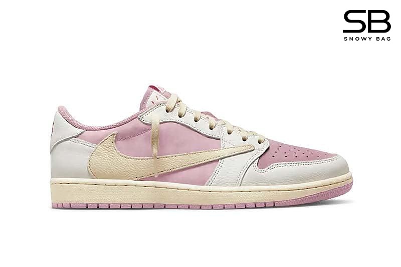 Giày Jordan 1 Low OG Travis Scott Shy Pink Màu Hồng, phong cách thời trang đẳng cấp.