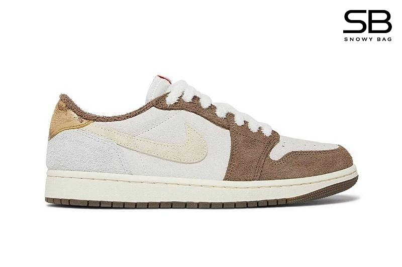 Giày Jordan 1 Low OG Year of the Rabbit màu xám nâu sang trọng