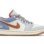 Giày Jordan 1 Low Phantom Denim Trắng Xám Xanh đẹp mắt