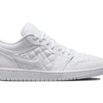 Giày Jordan 1 Low Quilted White Full Trắng kiểu dáng sang trọng