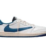 Giày Jordan 1 Low Travis Scott Fragment Reverse Sail Black Military Blue sang trọng